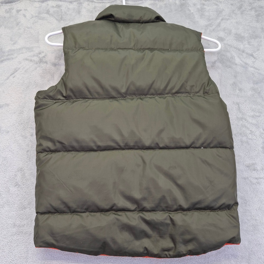 Polo Ralph Lauren Kids Reversible Down Puffer Vest Olive Orange Size S 8-10 - Picture 10 of 11
